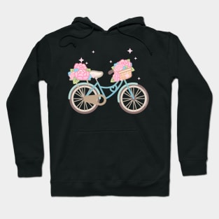 Floral vintage delivery bicycle Hoodie